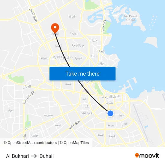 Al Bukhari to Duhail map