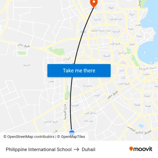 Philippine International School to Duhail map