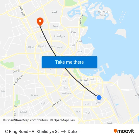 C Ring Road - Al Khalidiya St to Duhail map