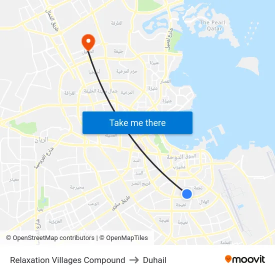 Relaxation Villages Compound to Duhail map