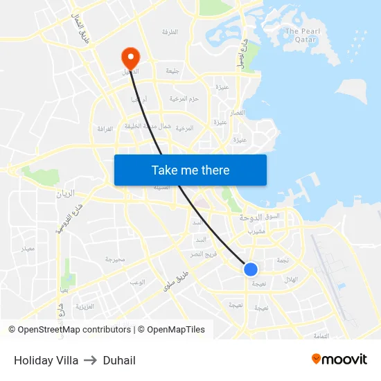 Holiday Villa to Duhail map