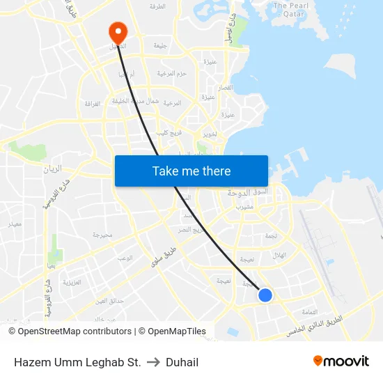 Hazem Umm Leghab St. to Duhail map