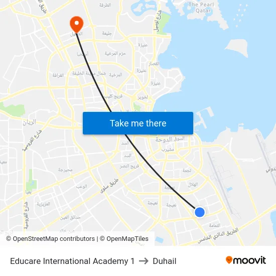 Educare International Academy 1 to Duhail map