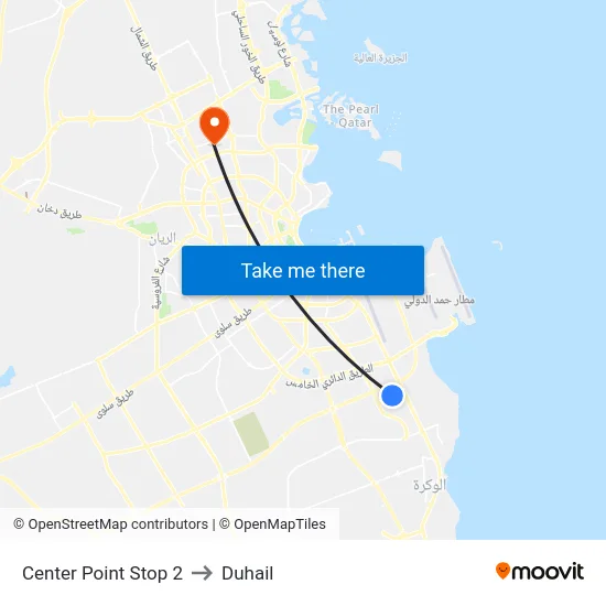 Center Point Stop 2 to Duhail map