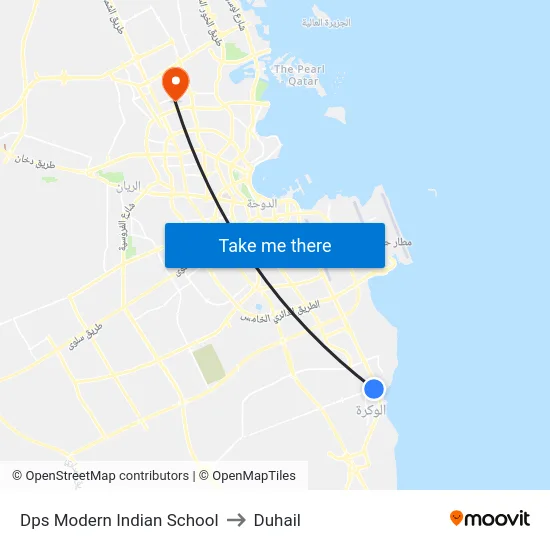 Dps Modern Indian School to Duhail map
