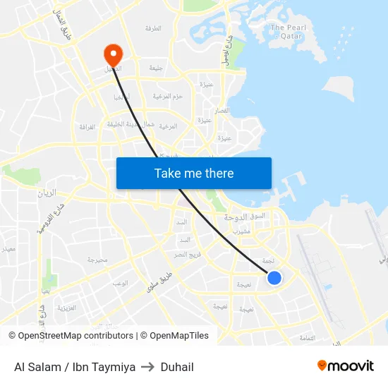 Al Salam / Ibn Taymiya to Duhail map