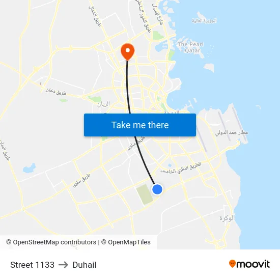 Street 1133 to Duhail map