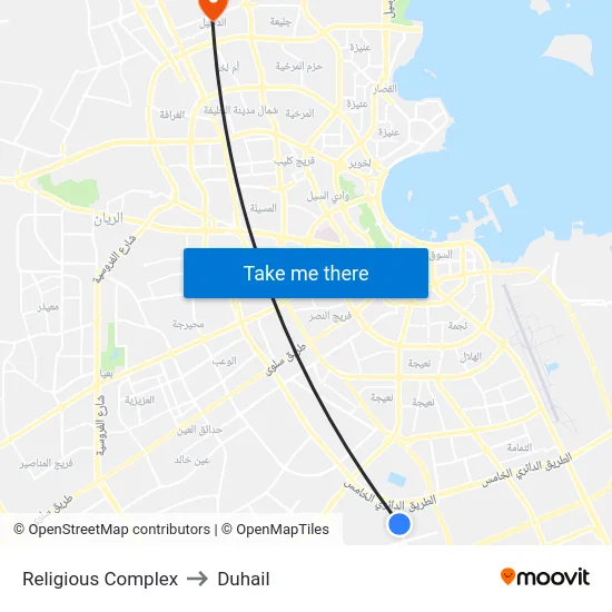 Religious Complex to Duhail map