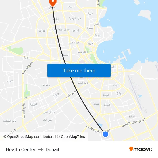 Health Center to Duhail map
