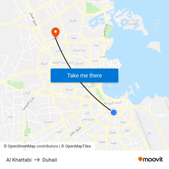 Al Khattabi to Duhail map