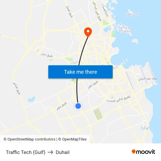 Traffic Tech (Gulf) to Duhail map
