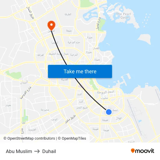 Abu Muslim to Duhail map