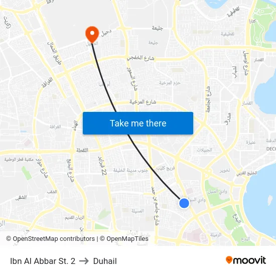 Ibn Al Abbar St. 2 to Duhail map