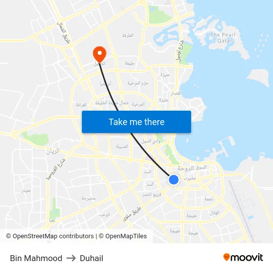 Bin Mahmood to Duhail map