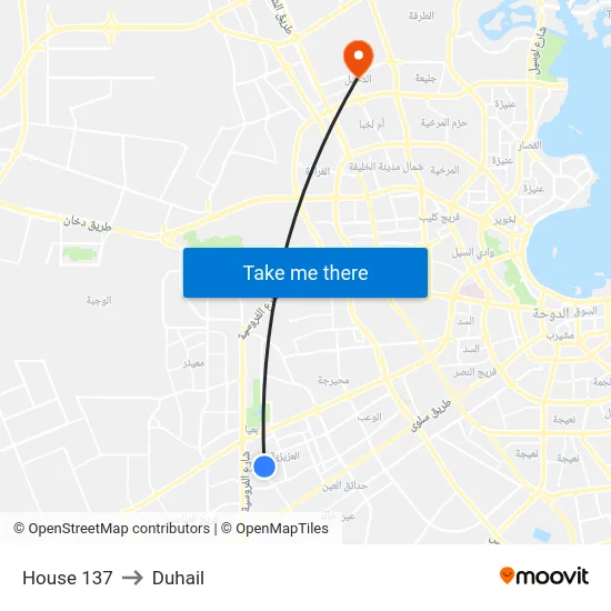 House 137 to Duhail map