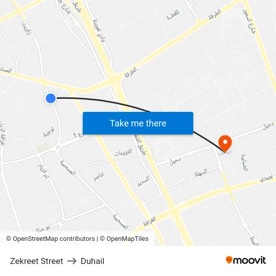 Zekreet Street to Duhail map