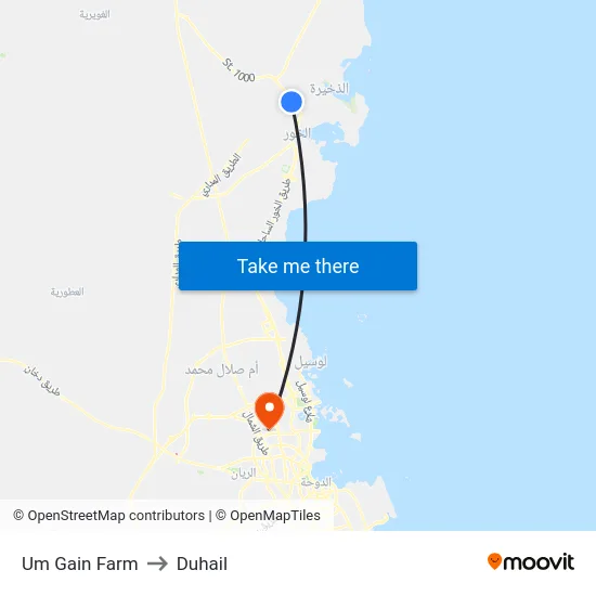 Um Gain Farm to Duhail map