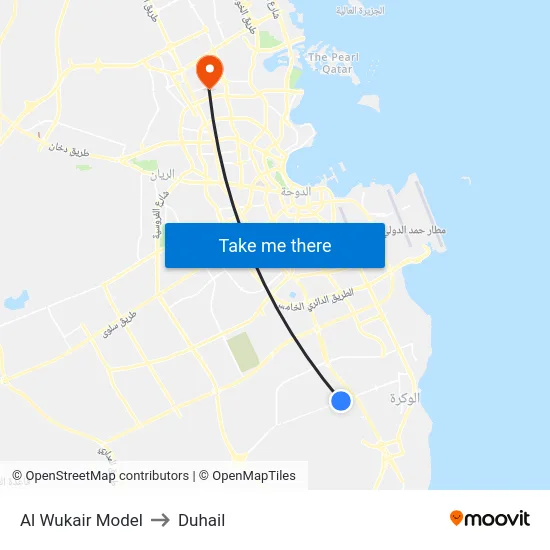 Al Wukair Model to Duhail map