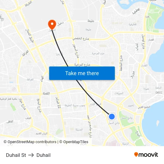 Duhail St to Duhail map