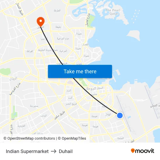 Indian Supermarket to Duhail map