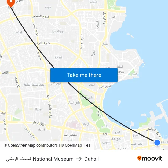 المتحف الوطني National Museum to Duhail map