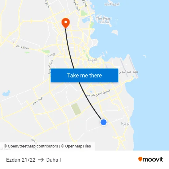 Ezdan 21/22 to Duhail map