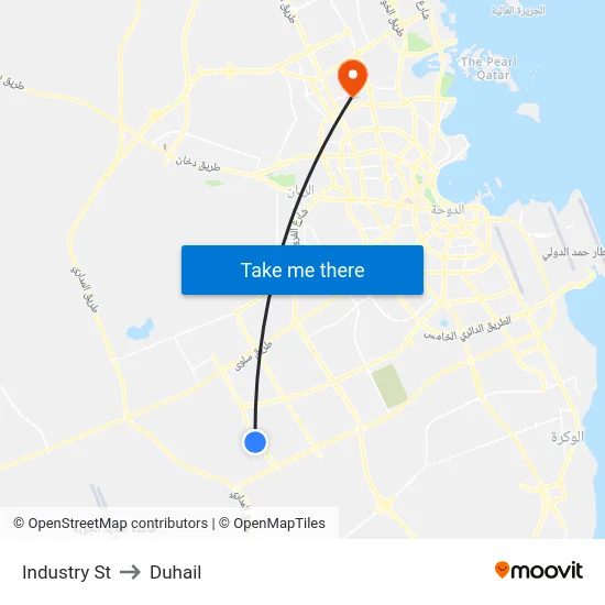 Industry St to Duhail map