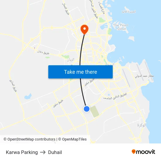 Karwa Parking to Duhail map