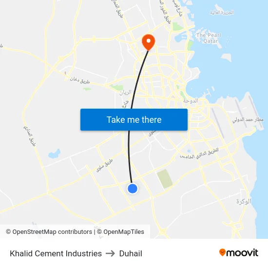 Khalid Cement Industries to Duhail map