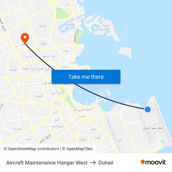 Aircraft Maintenance Hangar West to Duhail map