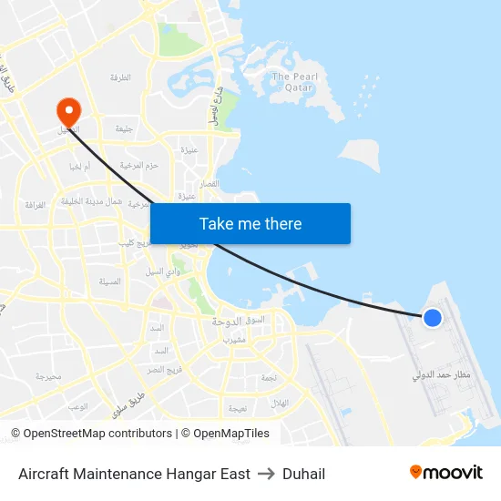Aircraft Maintenance Hangar East to Duhail map