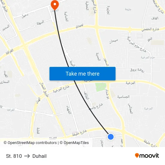 St. 810 to Duhail map