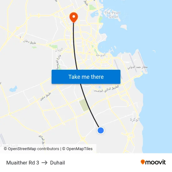Muaither Rd 3 to Duhail map