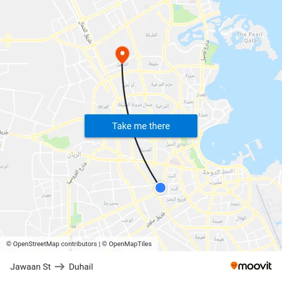 Jawaan St to Duhail map