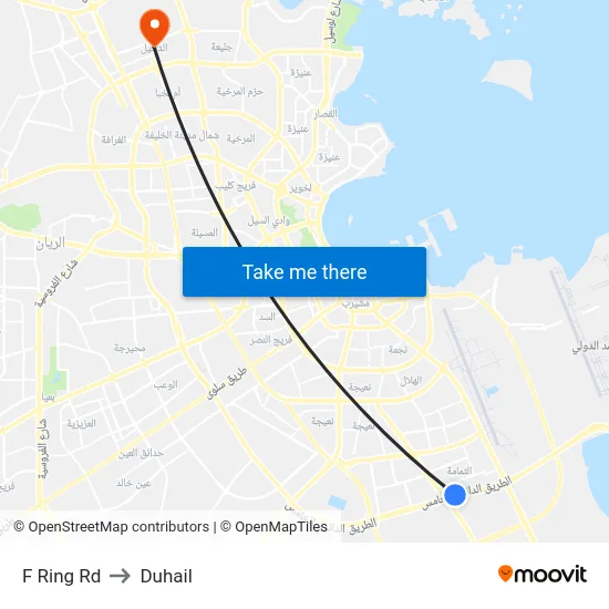 F Ring Rd to Duhail map