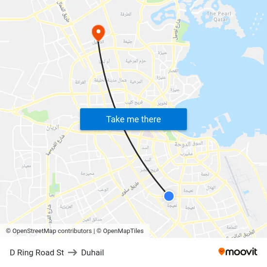 D Ring Road St to Duhail map