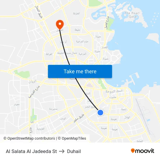 Al Salata Al Jadeeda St to Duhail map