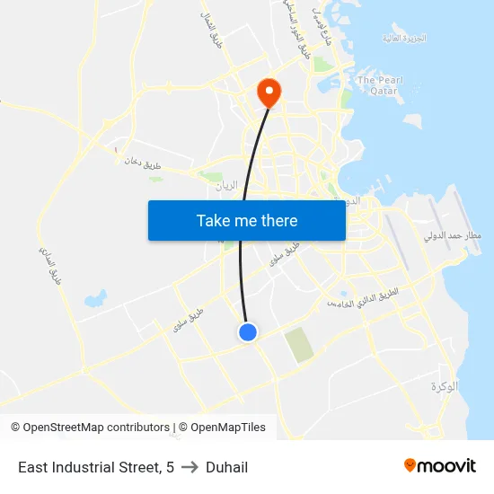 East Industrial Street, 5 to Duhail map