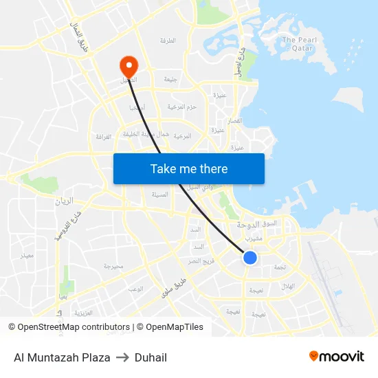 Al Muntazah Plaza to Duhail map