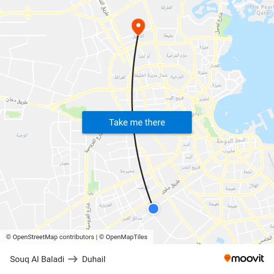 Souq Al Baladi to Duhail map