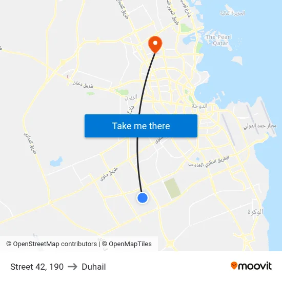Street 42, 190 to Duhail map
