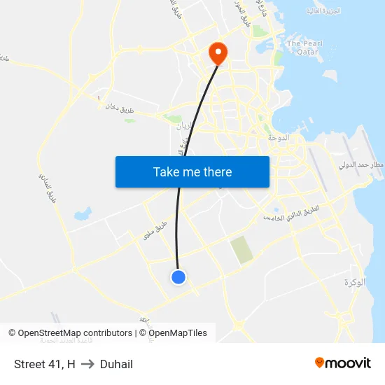 Street 41, H to Duhail map