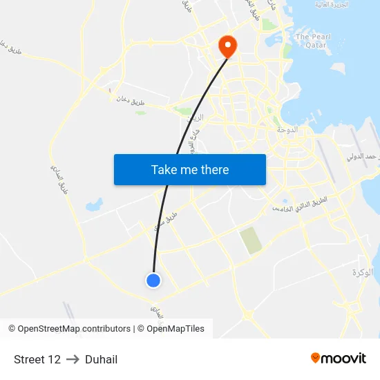 Street 12 to Duhail map