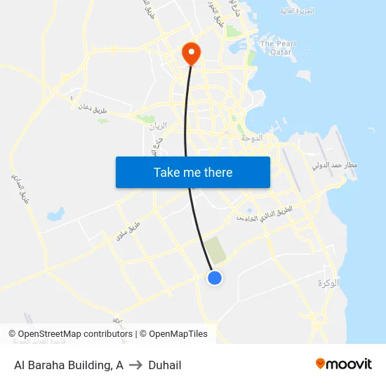 Al Baraha Building, A to Duhail map