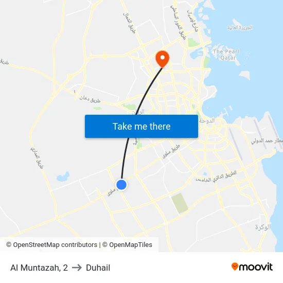 Al Muntazah, 2 to Duhail map