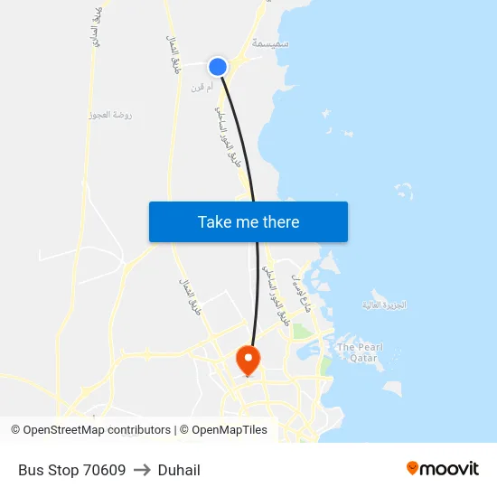 Bus Stop 70609 to Duhail map