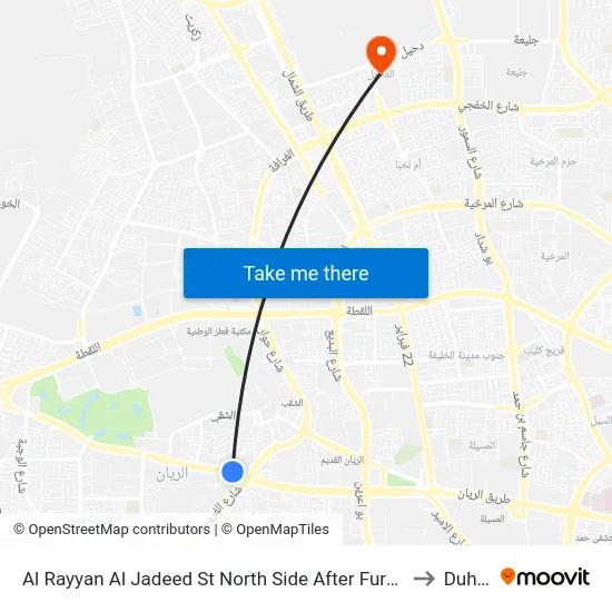 Al Rayyan Al Jadeed St North Side After Furousiya to Duhail map