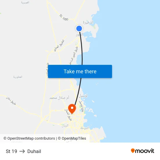 St 19 to Duhail map