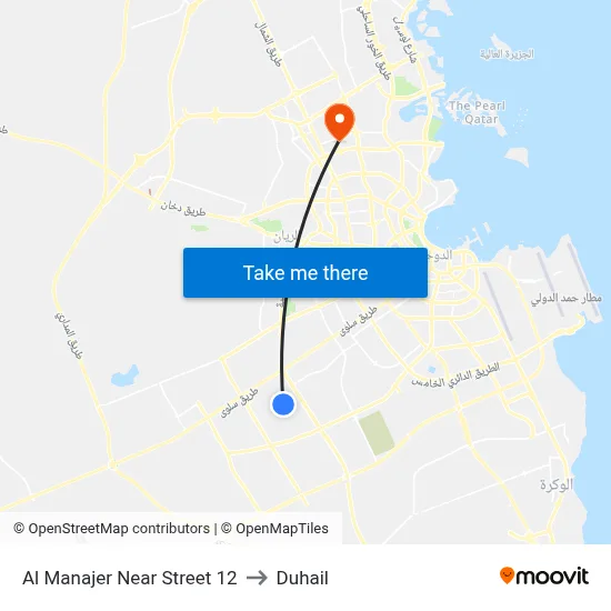 Al Manajer Near Street 12 to Duhail map