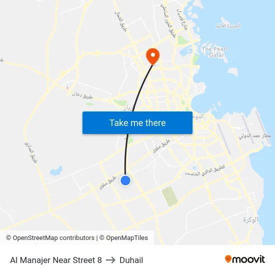 Al Manajer Near Street 8 to Duhail map